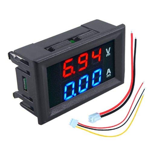 0-100V  50a Dual LED Voltmeter Ammeter Monitor Panel