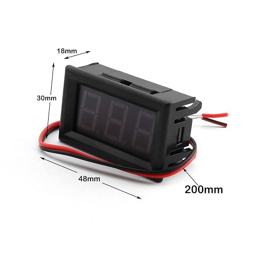 AC 70V-500V Mini Digital Voltmeter 2-Wire LED Display Panel Voltage Test Meter (GREEN 1 )