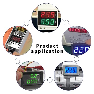 AC 70V-500V Mini Digital Voltmeter 2-Wire LED Display Panel Voltage Test Meter (GREEN 1 )