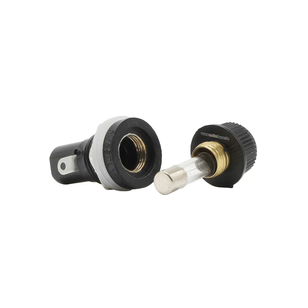 10A 250V Fuse Holder Socket for 5x20mm Glass Cartridge Fuses
