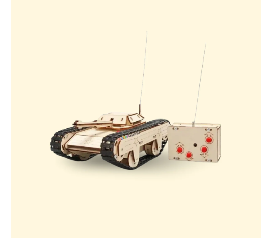 DIY Wooden RC Tank Model STEM Science Kit