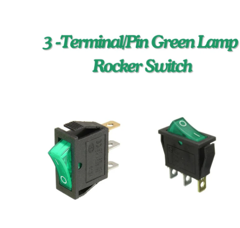 KCD3 (15/16Amp) 250V SPST ON-OFF 3 Leg Rocker Switch