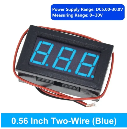 0.56inch Two-Wires LED Light Digital Voltmeter 4.5v to 120v  DC