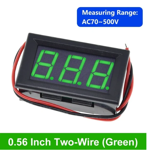 0.56inch Two-Wires LED Light Digital Voltmeter 4.5v to 120v  DC