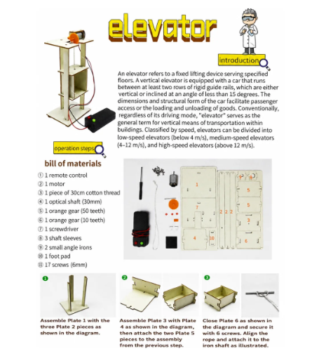 DIY Wooden Elevator Stem Kit